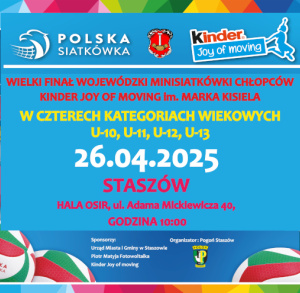 Wielki Finał Wojewódzki Minisiatkówki Chłopców KINDER JOY OF MOVING im. Marka Kisiela!
