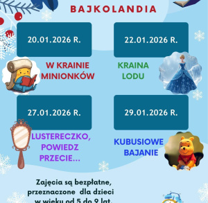 Ferie zimowe w Bibliotece Publicznej w Staszowie – „Bajkolandia”