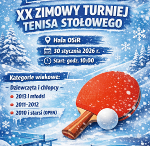 XX Zimowy Turniej Tenisa Stołowego w Staszowie