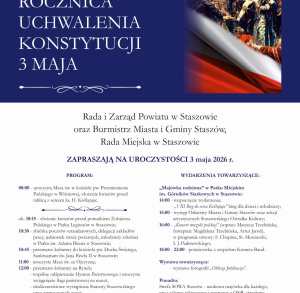 235. rocznica uchwalenia Konstytucji 3 Maja - obchody w Staszowie