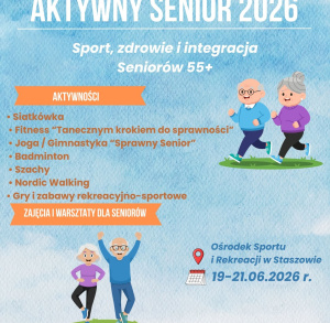 Aktywny Senior 2026 – wydarzenie towarzyszące Orlen Beach Volley Tour Staszów 2026