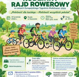 Rodzinny Rajd Rowerowy w ramach Europejskiego Tygodnia Mobilności 2026