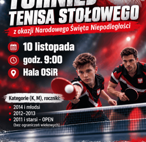 Turniej Tenisa Stołowego z okazji Narodowego Święta Niepodległości