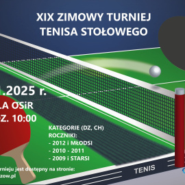 XIX Zimowy Turniej Tenisa Stołowego