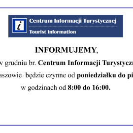 Godziny otwarcia CIT Staszów w grudniu