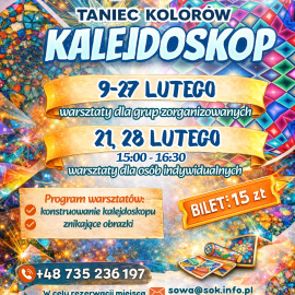 Warsztaty „Taniec kolorów – Kalejdoskop” w Strefie SOWA