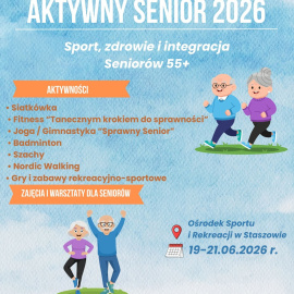 Aktywny Senior 2026 – wydarzenie towarzyszące Orlen Beach Volley Tour Staszów 2026