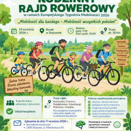 Rodzinny Rajd Rowerowy w ramach Europejskiego Tygodnia Mobilności 2026