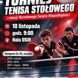 Turniej Tenisa Stołowego z okazji Narodowego Święta Niepodległości