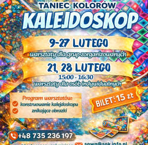 Warsztaty „Taniec kolorów – Kalejdoskop” w Strefie SOWA