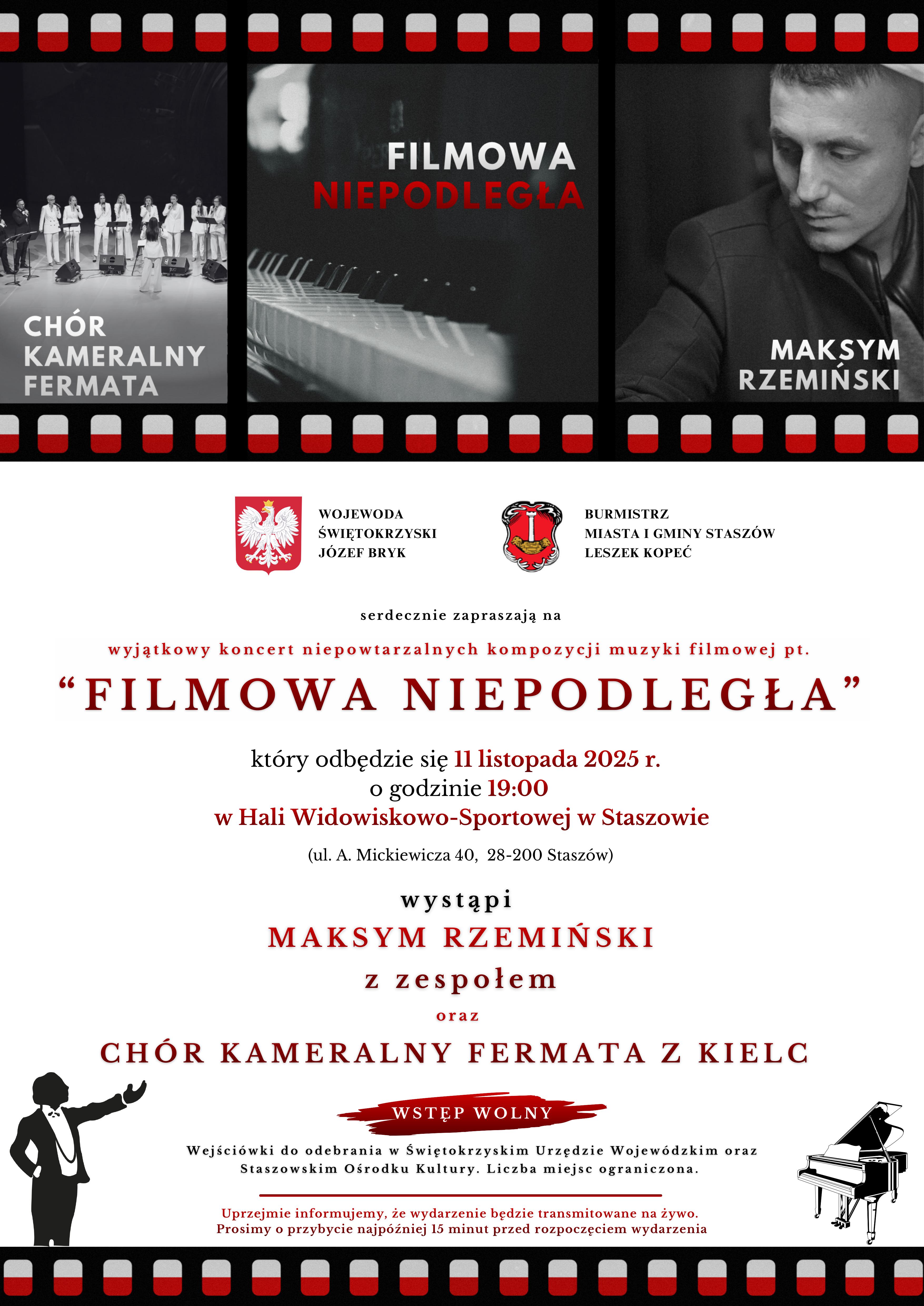 plakat informacyjny, tekst niżej